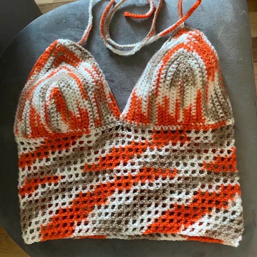Sale ! 2 for $ 10 Handmade CROCHET CROP TOP  XS/S